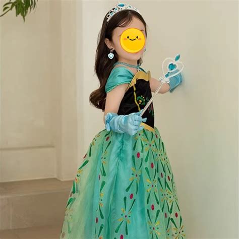 Frozen Princess Anna Dressgreen and Elegant Dress as a - Etsy