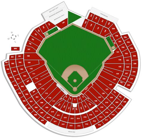 Nationals Park Seating Plan - Seating plans of Sport arenas around the World