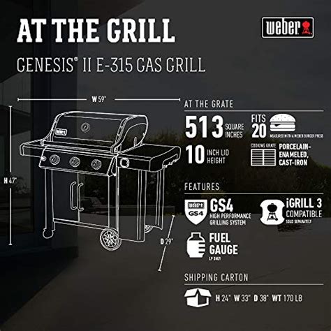 Weber Genesis II E-315 3-Burner Liquid Propane Grill, Copper | Pricepulse