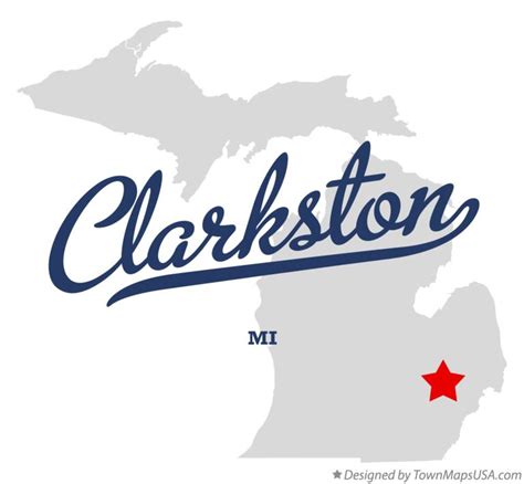 Map of Clarkston, MI, Michigan