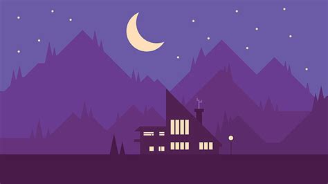 HD wallpaper: illustration, vector, digital, minimalism, Moon ...