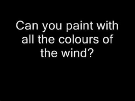 23+ Colors Of The Wind Lyrics - PerlaPhilipa