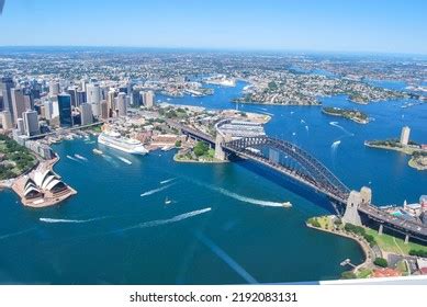 Aerial View Sydney Harbour Bridge Surrounded Stock Photo 2192083131 ...