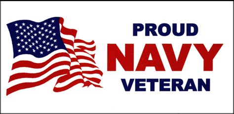 Proud Navy Veteran Removable Bumper Sticker - American Legion Flag & Emblem