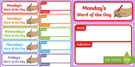 Dictionary Word of the Day Display Posters (teacher made)