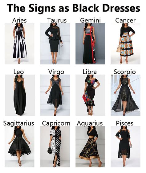 Zodiac black dresses | Fashion, Cancer fashion, Zodiac signs outfits ...