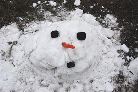 Melting Snowman Photograph by Grace Grogan - Fine Art America