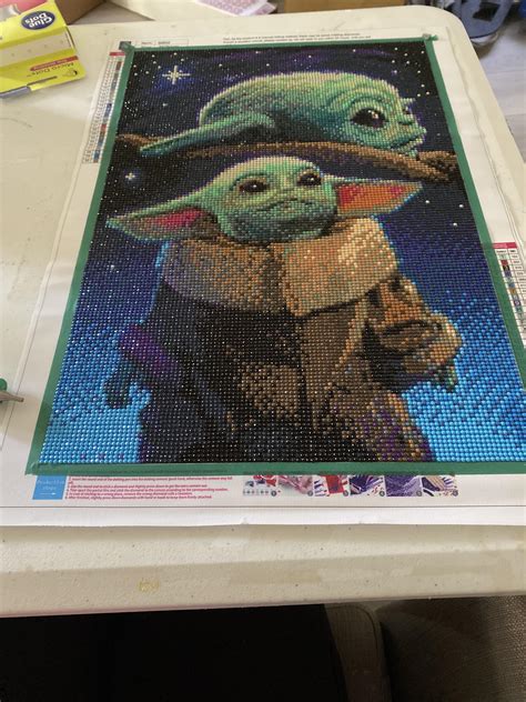 Baby Yoda done! : r/diamondpainting