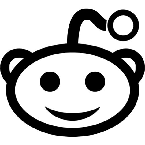 Black reddit icon - Free black site logo icons