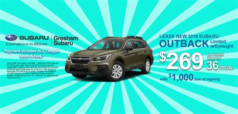 Subaru Lease Specials & Deals in Gresham, OR