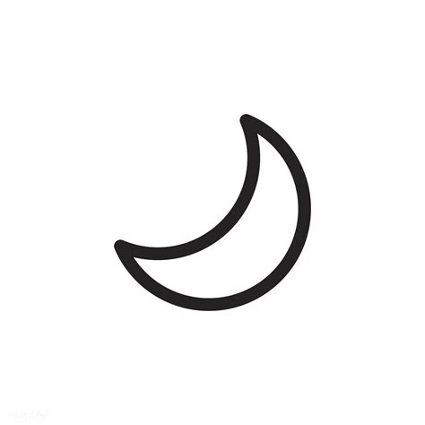 Waxing Crescent Moon Drawing