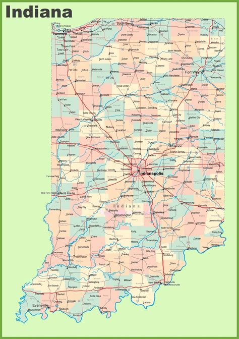 Map of Indiana | State Map of USA