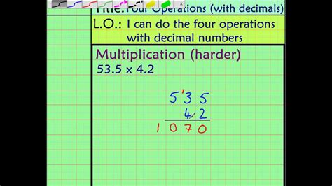 Four Operations decimals - YouTube