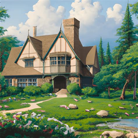 Thomas Kinkade Country Home Graphic · Creative Fabrica