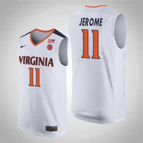 Virginia Cavaliers #11 Ty Jerome College Basketball White Jersey