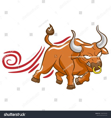 Bull Vector Graphic Clipart Stock Vector (Royalty Free) 1366978226 ...