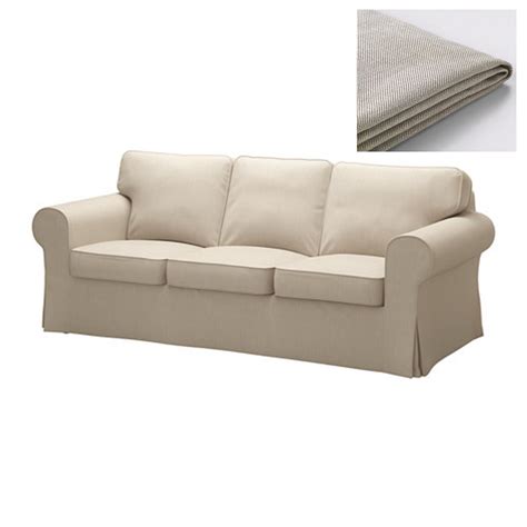 IKEA Ektorp 3 Seat Sofa COVER Slipcover NORDVALLA DARK BEIGE