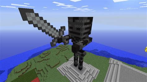 Mob Statue Wither Skeleton Minecraft Project Minecraft Crafts ...