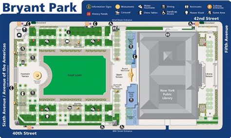 Map of Bryant Park - manhattan new york • mappery