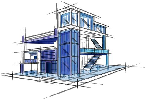 building draft blueprint sketch vector material 16 free download