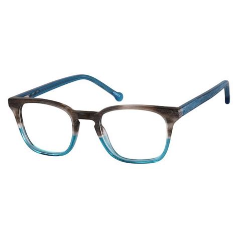 Zenni Square Prescription Eyeglasses Gray Tortoiseshell Plastic 4429312 | Womens glasses frames ...