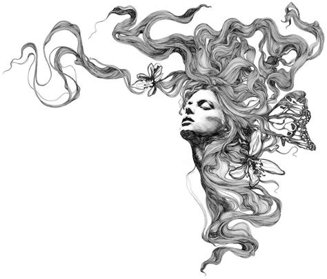Gabriel Moreno - illustrator - hair Hair Illustration, Illustration Artists, Woman Painting, Art ...