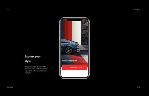 Website Audi A7 Sportback on Behance