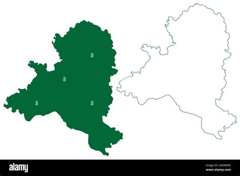 Raebareli district (Uttar Pradesh State, Republic of India) map vector illustration, scribble ...