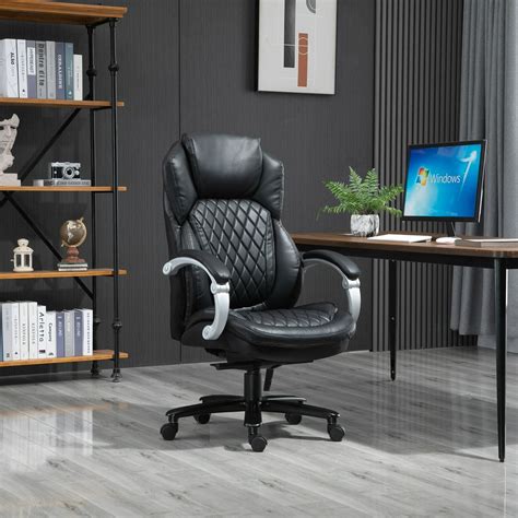 Vinsetto Big and Tall Executive Office Chair, Computer Desk Chair with High Back Diamond ...