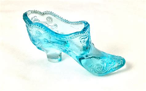 Fenton Glass Blue Victorian Bowed Shoe or Boot With Scrolled | Etsy | Fenton glass, Fenton ...