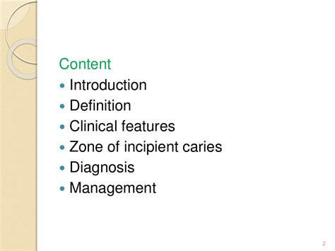 Incipient caries