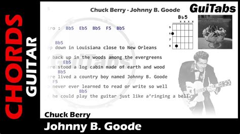 JOHNNY B. GOODE 🎸 - Chuck Berry ( Lyrics - GUITAR Chords 🎸- Karaoke ...