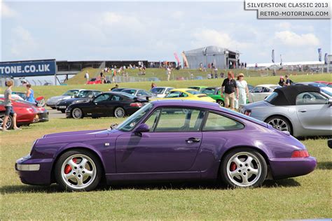 Purple Porsche 911 Carrera RS 964 at the Silverstone Classic 201 Silverstone Classic 2013 ...