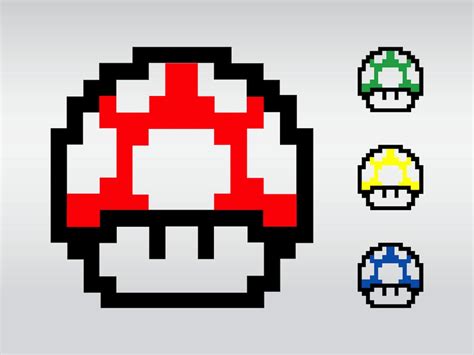 Super Mario Mushrooms Vector Art & Graphics | freevector.com