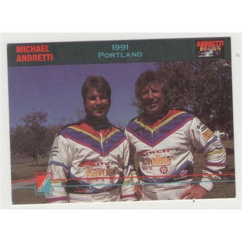 Car Racing 1992 Collect-A-Card Andretti Racing-43 Michael Andretti on ...