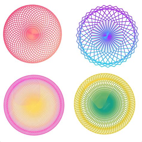 Premium Vector | Spirograph patterns