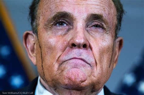 Rudy Giuliani's hair die dripping at a press conference, Nov. 19, 2020 ...