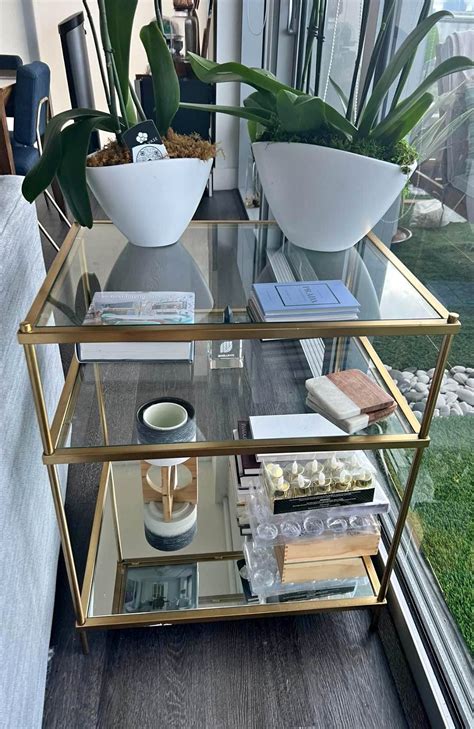 West Elm Gold/glass side table - End & Side Tables - Miami, Florida ...