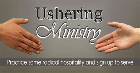 The Usher Ministry – Practicing Radical Hospitality :First Presbyterian ...