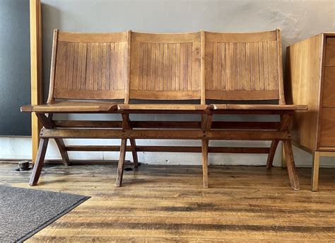 Wooden Folding Theater Seating 1920s | Circa