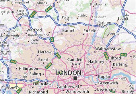 MICHELIN North Finchley map - ViaMichelin