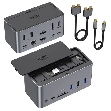 Buy Selore&S-Global USB C Docking Station,18 in 1 Quadruple Display ...