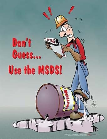 Don't Guess Use The MSDS Chemical Safety Poster: Industrial Warning ...