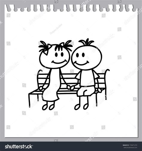 1,145 Couple on bench drawing Images, Stock Photos & Vectors | Shutterstock