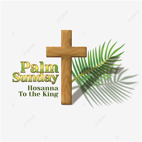 Palm Sunday PNG Picture, Palm Sunday With Wood Cross Illustration, Religion, Cross, Christian ...