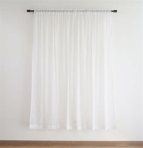 Slub Cotton Sheer Custom Curtain White – Thoppia