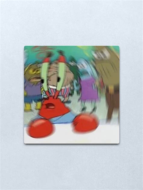 "confused mr. krabs meme" Metal Print for Sale by arpitalasker | Redbubble