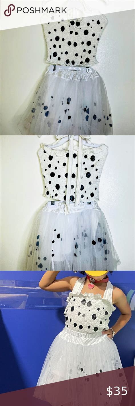 101 Dalmatians Costume . Ages 4-5 101 Dalmatians Costume, Dalmatian Costume, Red Dog Collar, Ear ...