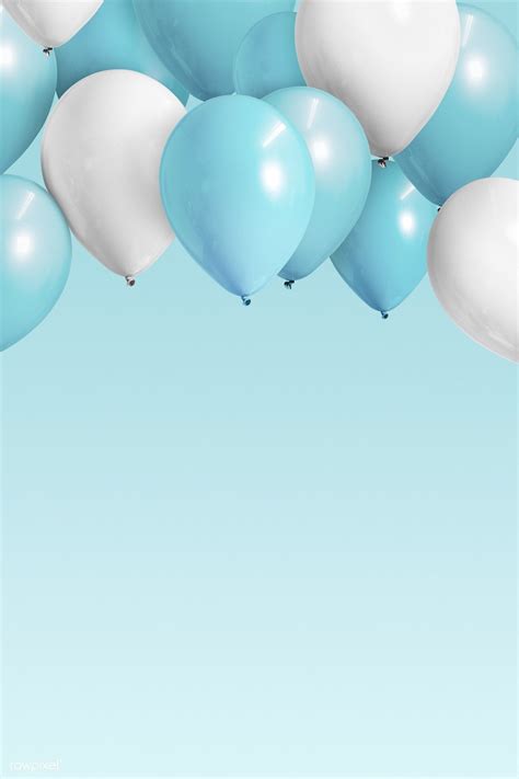 Free download Download premium illustration of Pastel blue balloons banner [1200x1800] for your ...