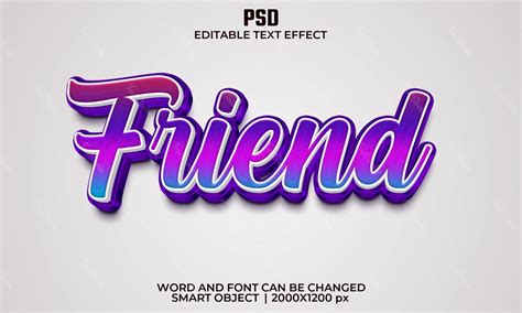 Friend Text Effect | Photoshop PREMIUM PSD File